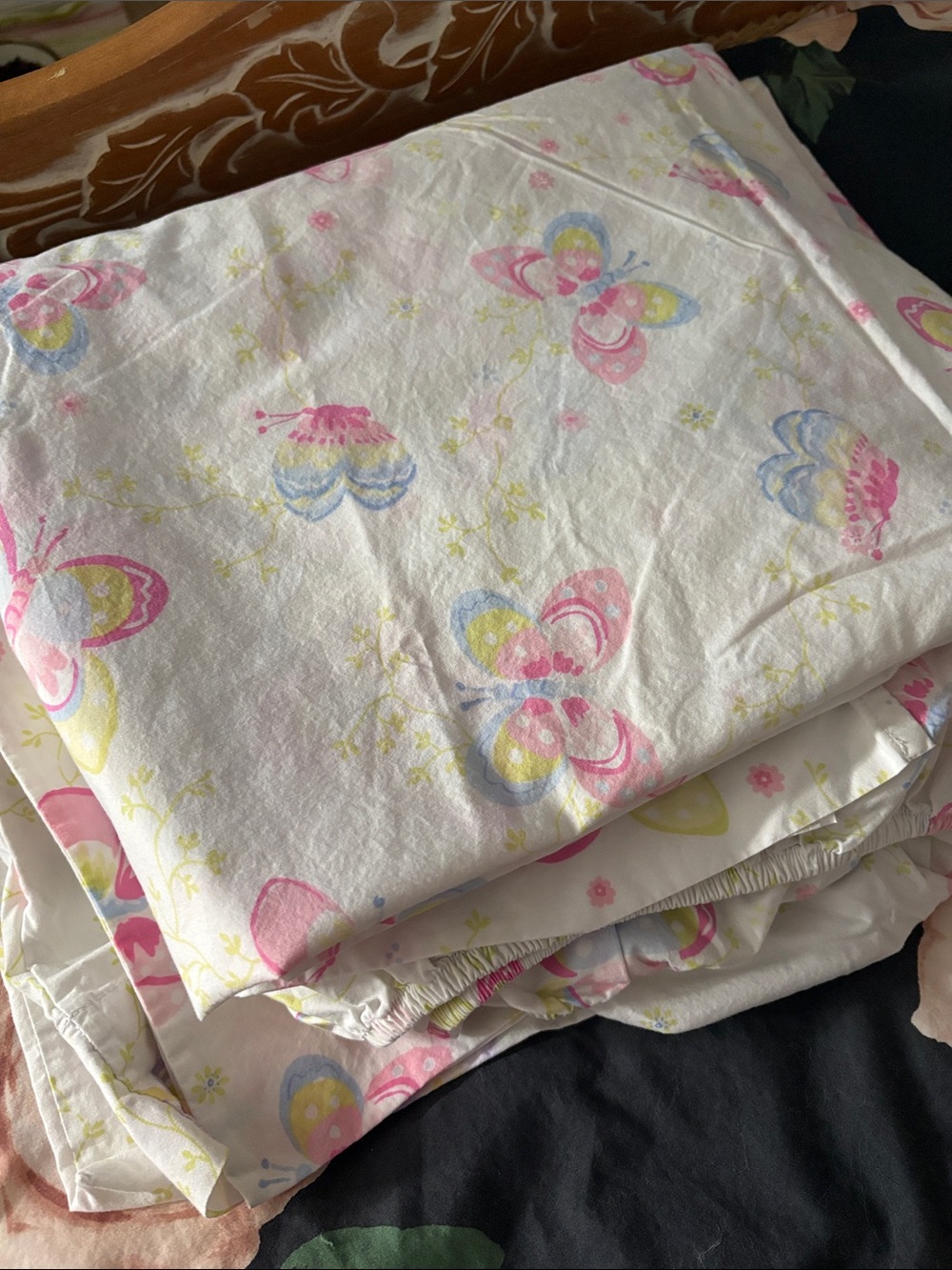 🍓 POTTERY BARN KIDS butterfly 🦋 twin sheet set